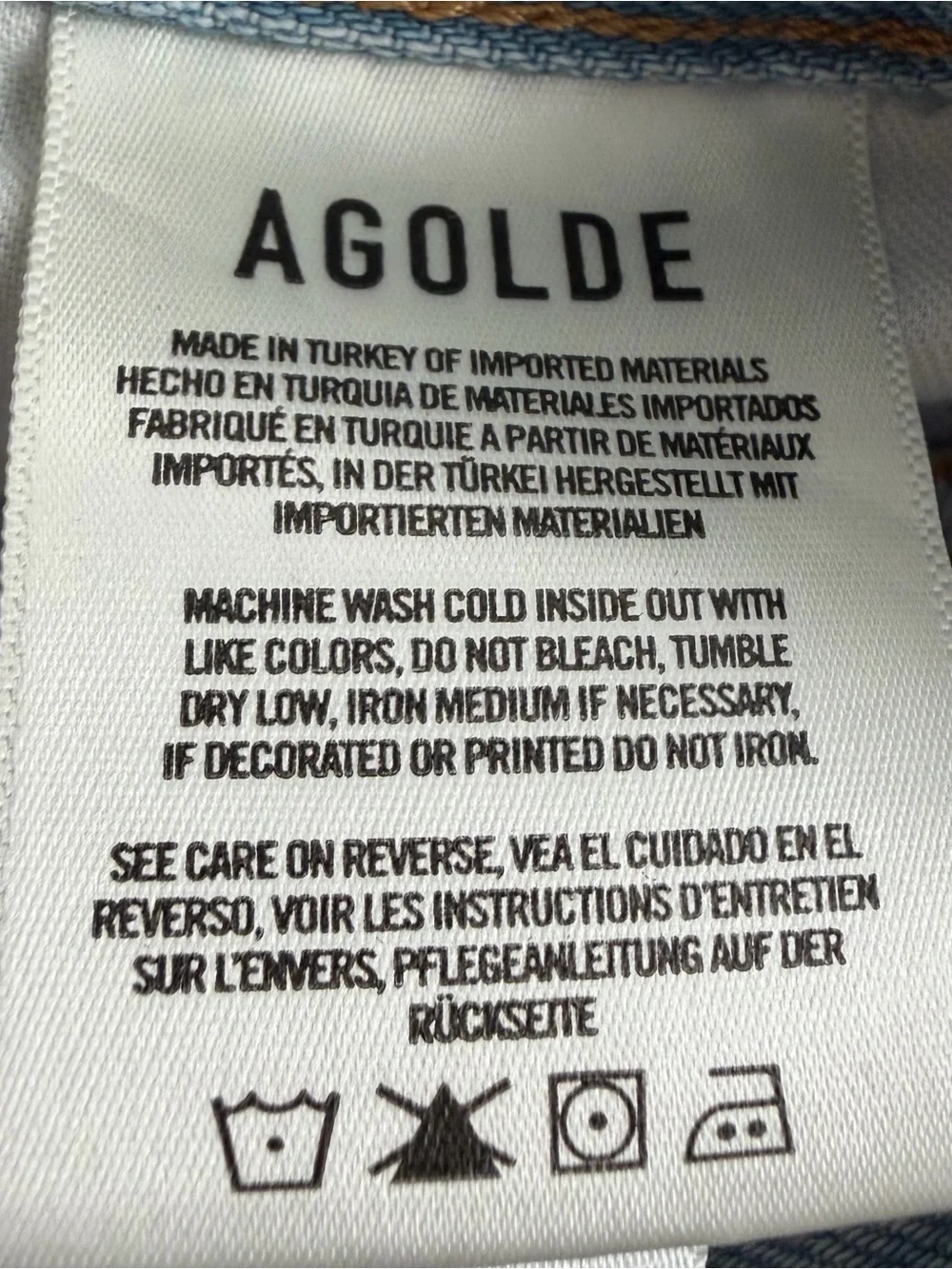 Agolde Women's Light Blue High-Rise Denim Shorts